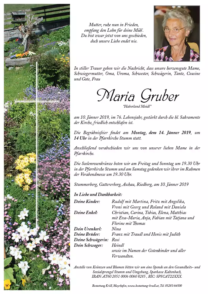 Parte von Maria Gruber